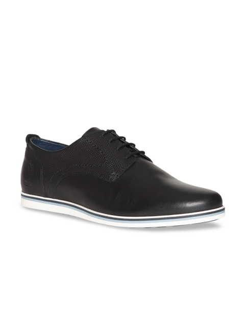 

U.S. Polo Assn. Men Black Solid Leather Formal Derbys