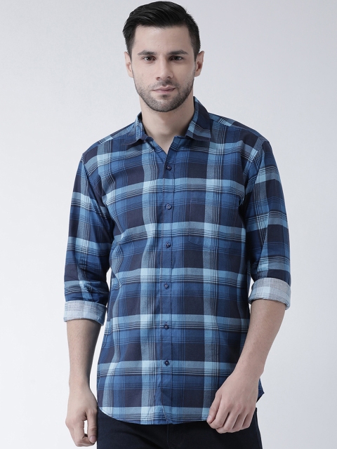 

Zeal Men Blue Standard Slim Fit Checked Casual Shirt