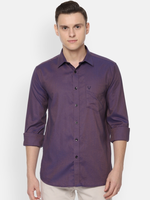

Allen Solly Men Purple Slim Fit Self Design Casual Shirt