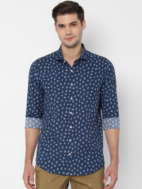

SIMON CARTER LONDON Men Blue Slim Fit Printed Casual Shirt