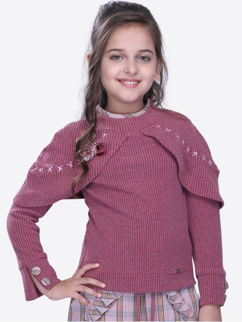

CUTECUMBER Girls Pink Solid Top