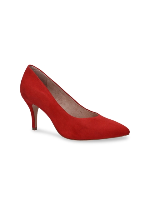 

Bugatti Women Red Solid Pumps