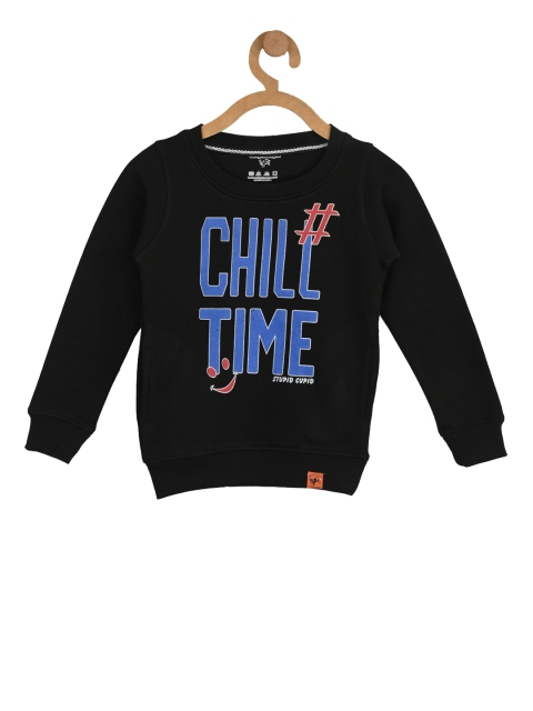 

Stupid Cupid Boys Black & Blue Printed Sweatshirt