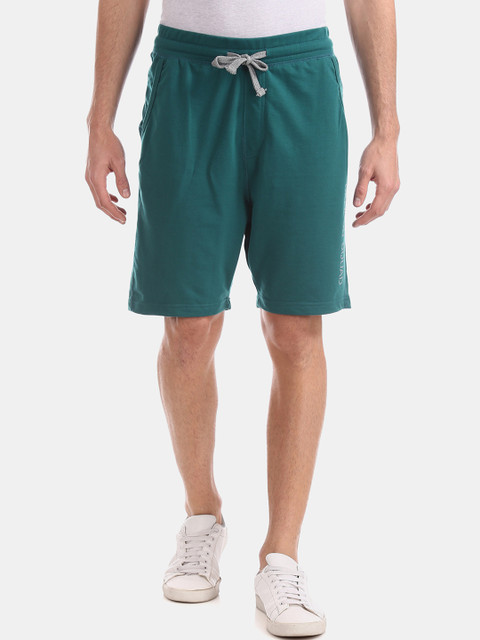 

Colt Men Green Solid Regular Fit Regular Shorts