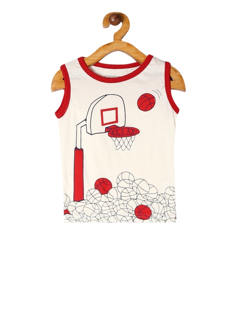 

Cherokee Boys White Printed Round Neck T-shirt