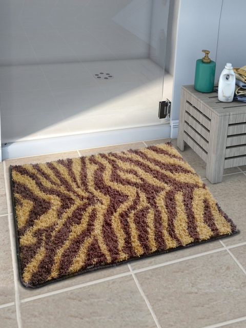 

Athom Trendz Brown Printed Anti-Skid Bath Rug
