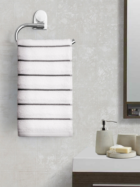 

Portico New York Unisex White Striped 300 GSM Hand Towel