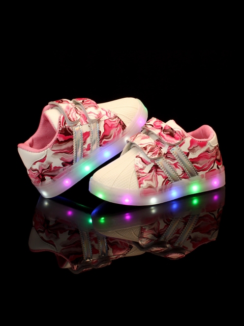 

Walktrendy Girls Pink Slip-On Sneakers