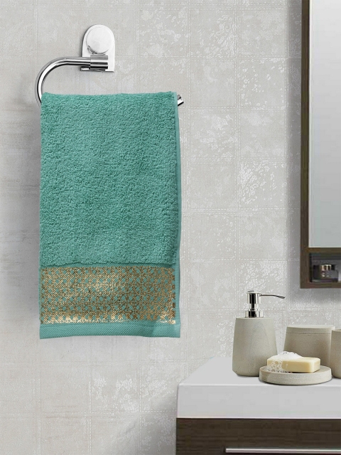 

Portico New York Unisex Blue Solid Hand Towel