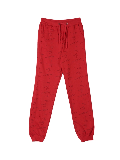 

Cherokee Boys Red & Black Printed Straight Fit Joggers