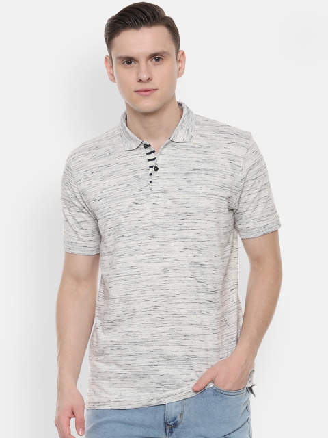 

Allen Solly Men Grey Melange Solid Polo Collar T-shirt