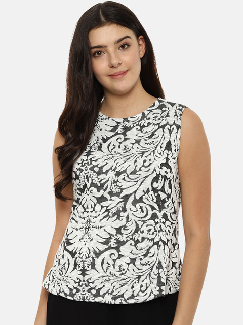 

Allen Solly Woman Black & White Top