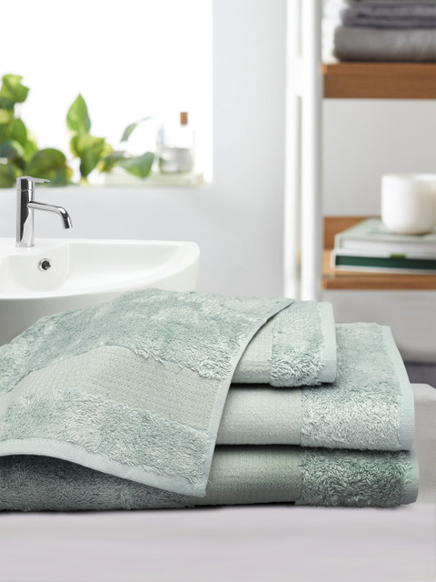 

Portico New York Unisex Set of 4 Green Solid Towel Set
