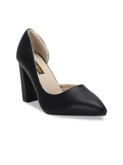 

Flat n Heels Women Black Solid Pumps