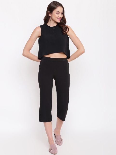 

Mayra Women Black Solid Top with Capris