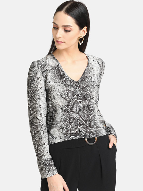 

Kazo Women Grey Printed Top
