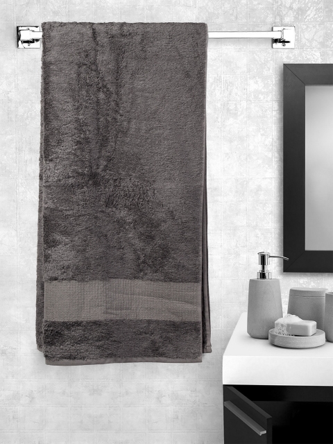 

Portico New York Unisex Black Solid Bath Towel