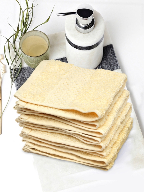

Portico New York Unisex Set of 4 Yellow Solid 350 GSM Face Towels