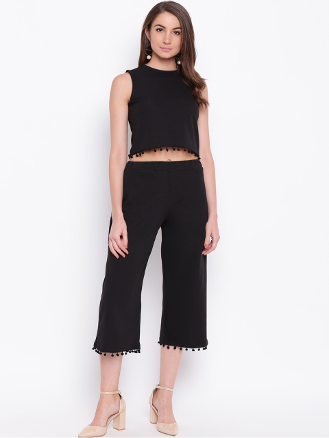 

Mayra Women Black Solid Top with Capris