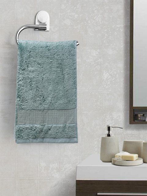 

Portico New York Unisex Blue Solid Hand Towel