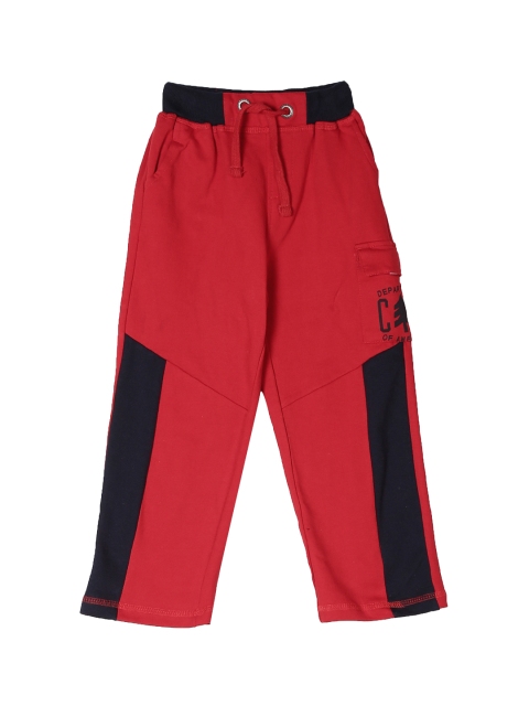 

Cherokee Boys Red & Black Colourblocked Straight Fit Track Pant