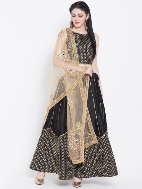 

studio rasa Black Ready to Wear Lehenga & Blouse with Dupatta