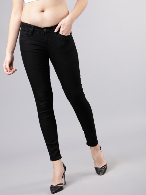 

Tokyo Talkies Women Black Slim Fit Mid-Rise Clean Look Jeans