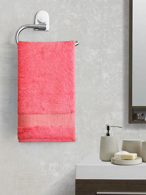 

Portico New York Unisex Pink Solid Hand Towel