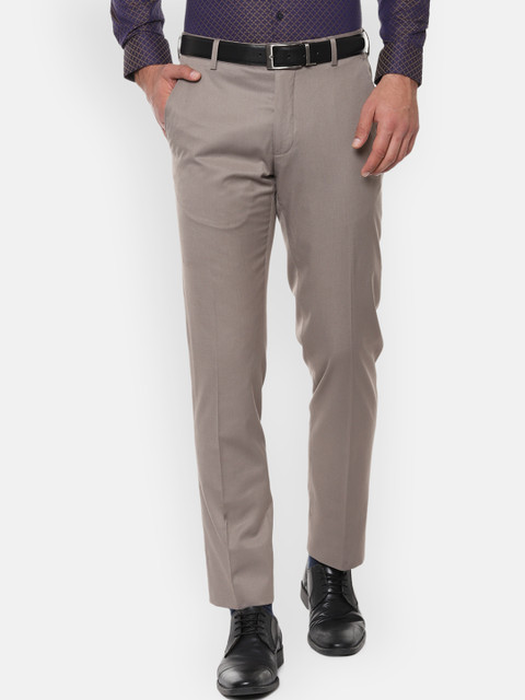 

Van Heusen Men Beige Slim Fit Solid Formal Trousers