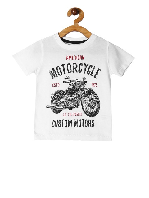 

Cherokee Boys White Printed Round Neck T-shirt