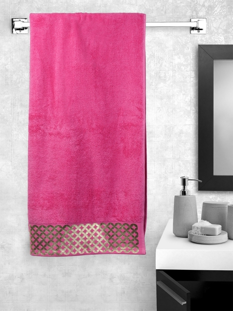 

Portico New York Unisex Pink Solid Bath Towel