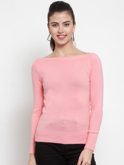 

Everlush Women Pink Solid Wool Sweater