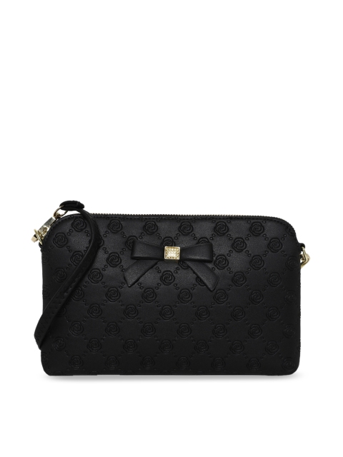 

KLEIO Black Textured Purse Clutches