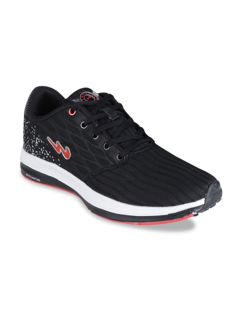 

Campus Men Black Mesh Running Shoes