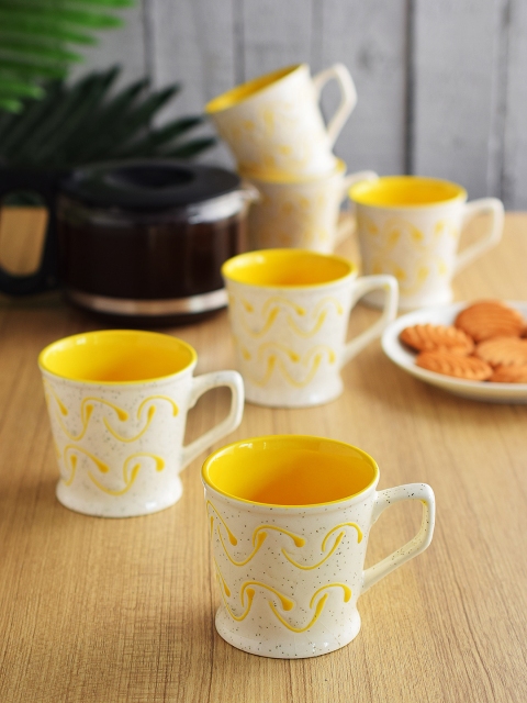

Archies Off-White & Blue 6-Pieces Printed Ceramic Cups Set