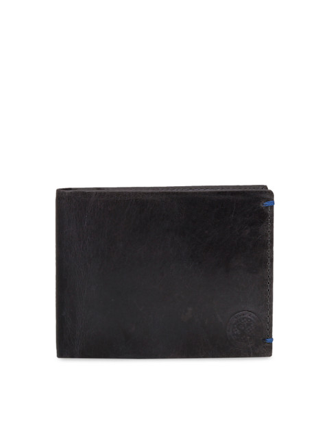 

STYLER KING Men Grey Solid Two Leather Two Fold Wallet
