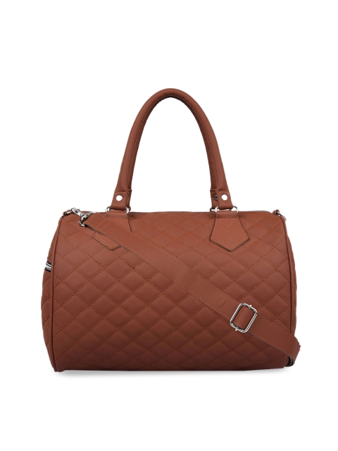 

Anekaant Tan Brown Textured Handheld Bag