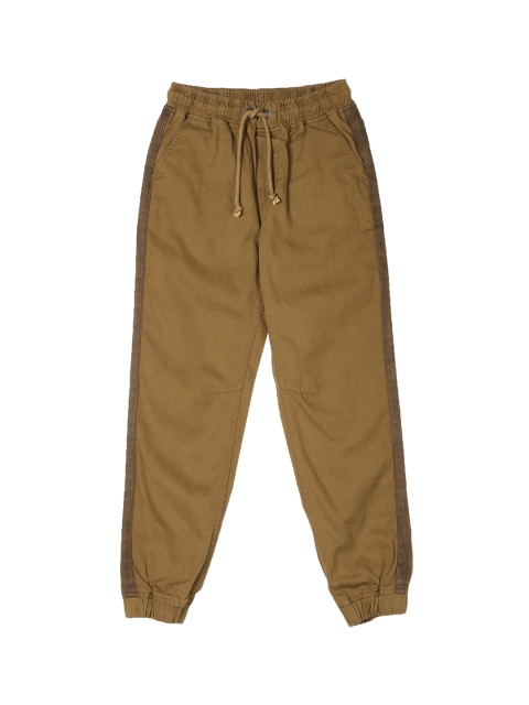 

Cherokee Boys Brown Solid Straight Fit Joggers