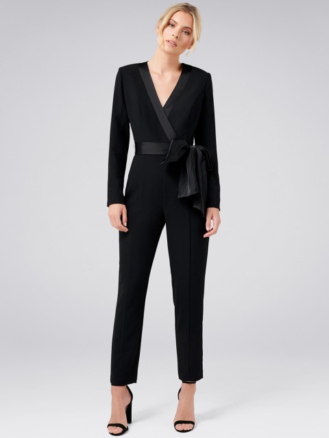 

Forever New Women Black Solid Basic Jumpsuit