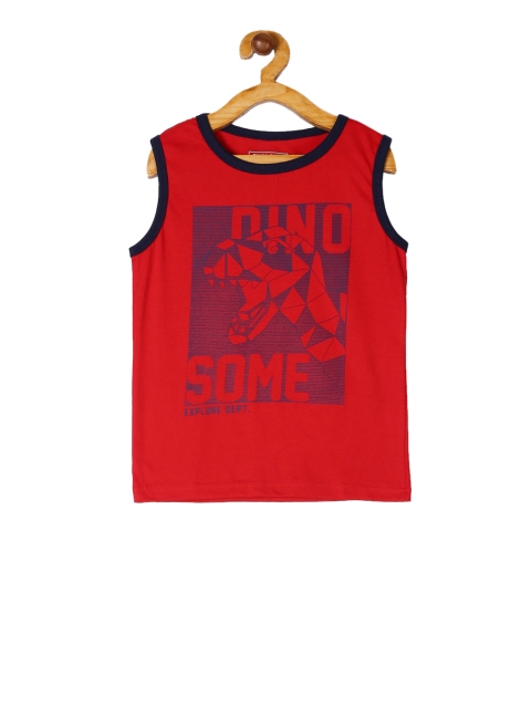 

Cherokee Boys Red Printed Round Neck T-shirt
