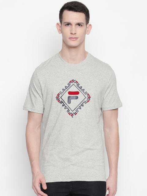 

FILA Men Grey Printed Round Neck T-shirt