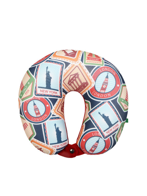 

United Colors of Benetton Unisex Multicoloured Printed Travel Pillow, Multi