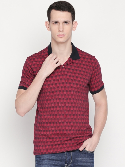 

BYFORD by Pantaloons Men Red Printed Polo Collar T-shirt