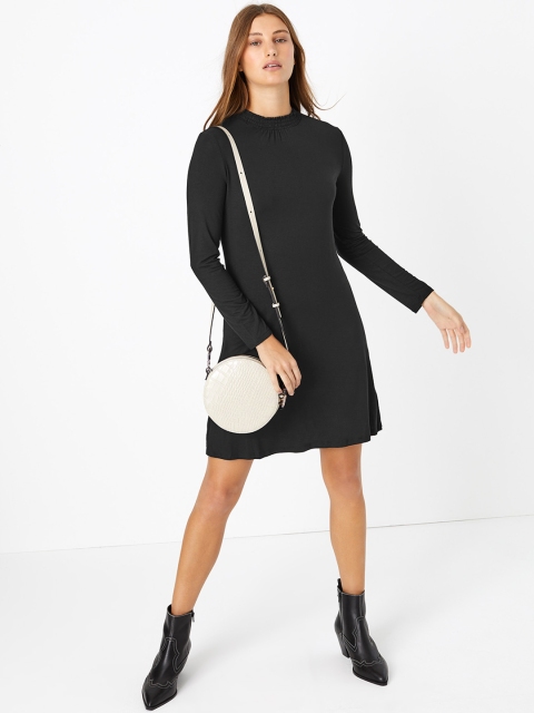 

Marks & Spencer Women Black Solid A-Line Dress