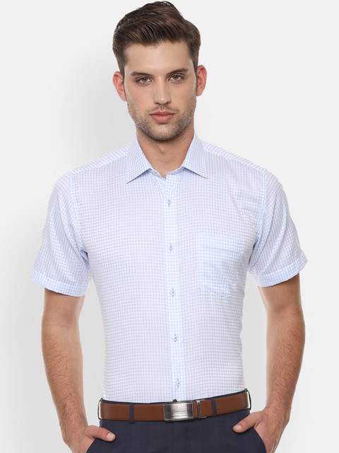 

Van Heusen Men White Regular Fit Checked Formal Shirt
