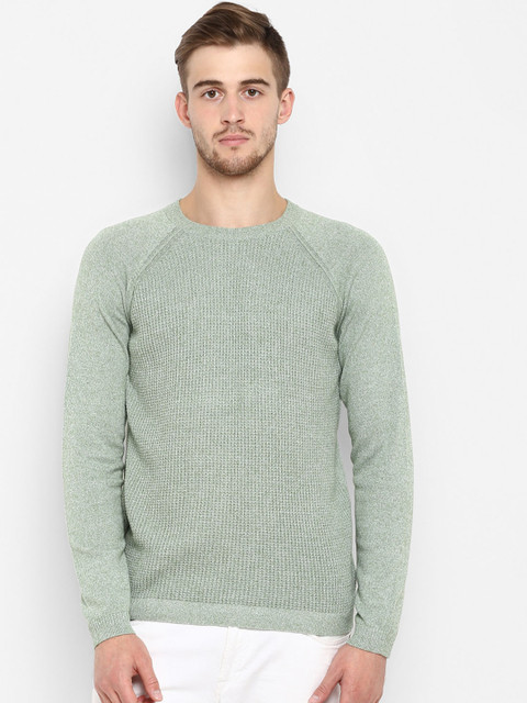 

Red Tape Men Green Solid Sweater