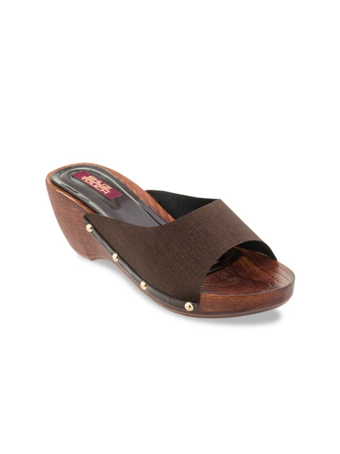 

SHUZ TOUCH Women Brown Textured Heels