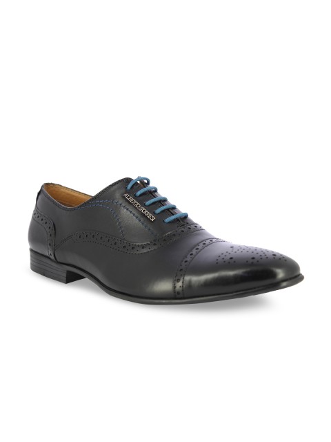 

Alberto Torresi Men Black Solid Formal Brogues