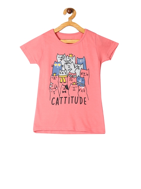 

Cherokee Girls Pink Printed Round Neck T-shirt