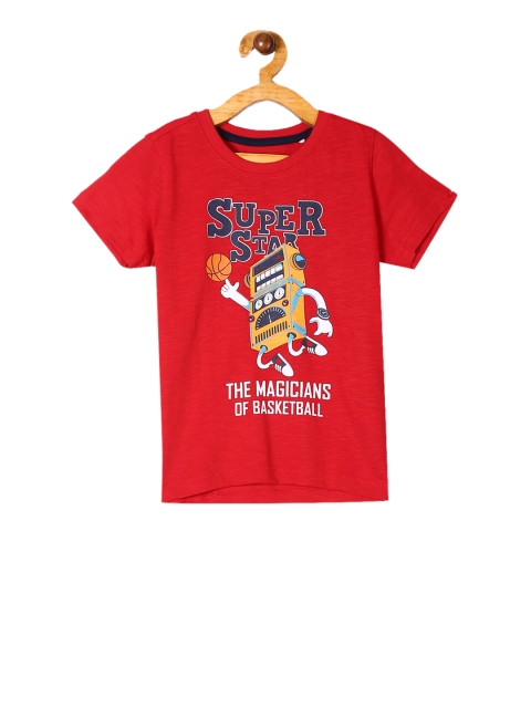 

Cherokee Boys Red Printed Round Neck T-shirt